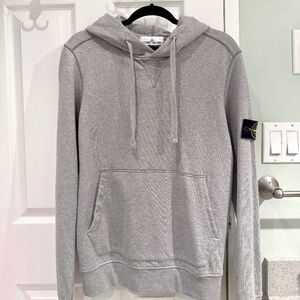 Stone Island Classic Cotton Fleece Hoodie - Grey